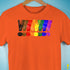 Distressed Philly LGBTQ Pride Whee! Exclamation Points Premium Unisex - Orange